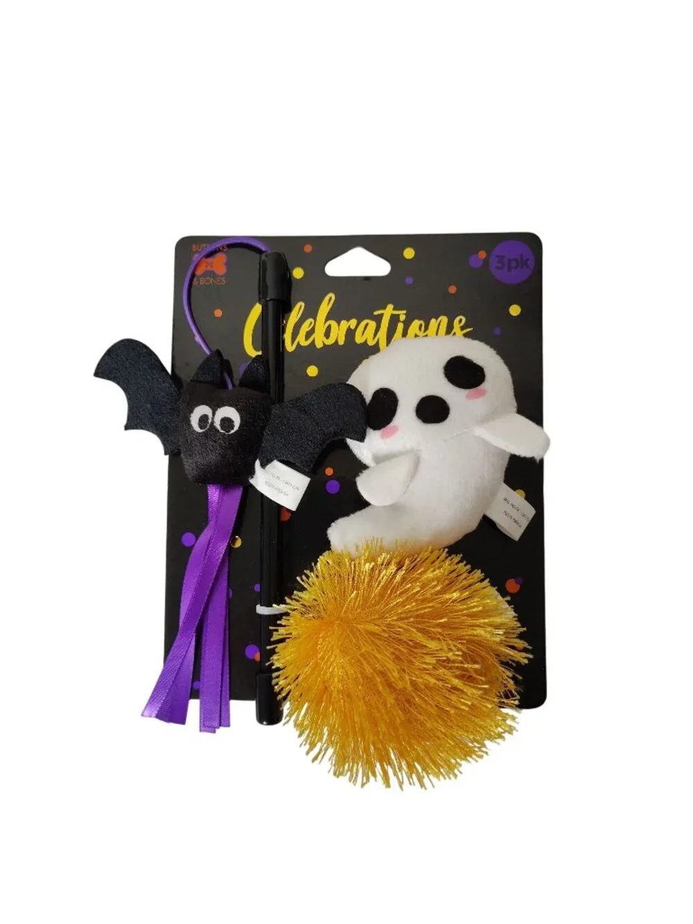 Halloween Themed Interactive Cat Toys 3-Pack With Catnip Inside